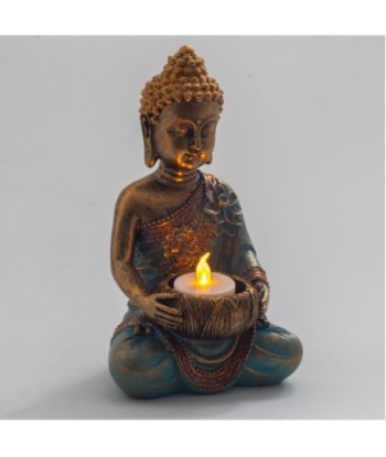 Estatua de Buda Dorada de Resina, Figura Oriental para Decoración del Hogar, 30 cm, Ideal para Meditación y Feng
