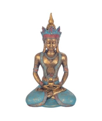 Figura de Buda Dorado en Resina - Decoración Oriental para Hogar, Meditación y Espiritualidad