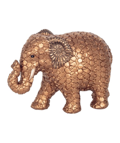 Figurita de Elefante Étnico de Resina, Decoración Africana para Hogar, Regalo Original y Artesanal, 12 cm
