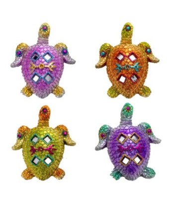 Magnetico Tortuga 4 Dif. Decorativa para Hogar, Figura de Resina, Estilo Marino, Adorno Original, Regalo Ideal