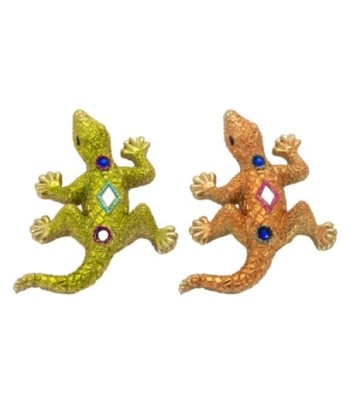 Lagarto Magnético 2 Unidades - Figura Decorativa de Resina para Decoración Náutica y Marinera