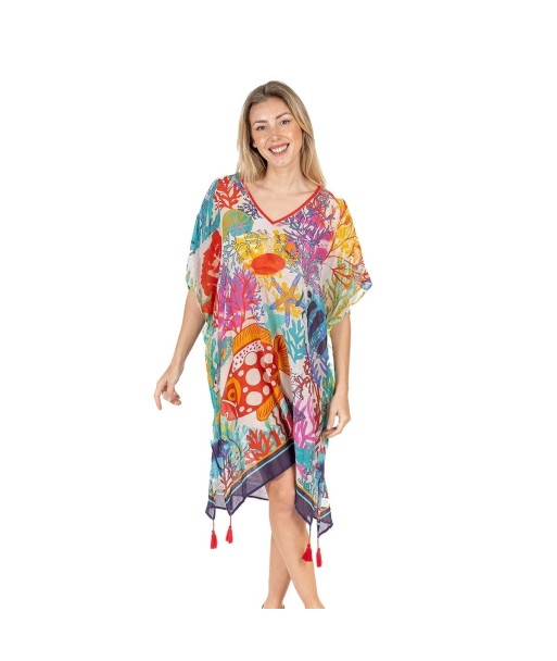 Isla Bonita Moda By SIGRIS - Poncho de Algodón 100% para Mujer