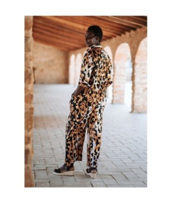 Isla Bonita Moda By SIGRIS - Pantalón de Mujer de Invierno, Estilo Animal Print, Alta Calidad