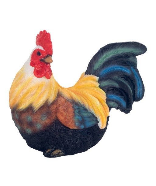 Gallo Decorativo de Resina, Figura Rústica para Jardín, Adorno de Animales, Accesorio de Estilo Campestre, 14,5
