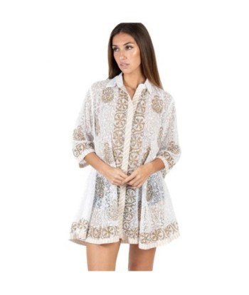 Isla Bonita Moda By SIGRIS - Camisa de Algodón 100% para Mujer, Estilo Ibiza Glam