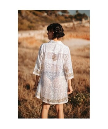 Isla Bonita Moda By SIGRIS - Camisa de Algodón 100% para Mujer, Estilo Ibiza Glam
