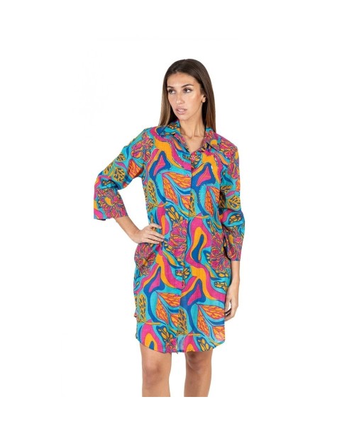 Isla Bonita Moda By SIGRIS - Camisa de Algodón 100% para Mujer, Manga Larga, Estilo Elegante y Versátil