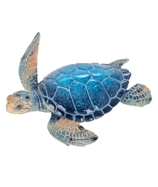 Figura de Tortuga Marina Decorativa en Resina, Ideal para Decoración Náutica y Regalos Originales