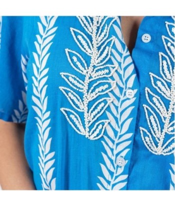 Isla Bonita Moda By SIGRIS - Camisa de Algodón 100% para Mujer, Manga Larga, Estilo Elegante y Versátil