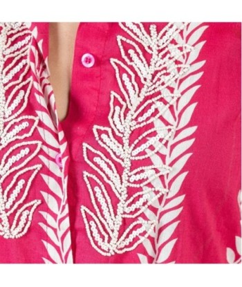 Isla Bonita Moda By SIGRIS - Camisa de Algodón 100% para Mujer, Manga Larga, Estilo Elegante y Versátil