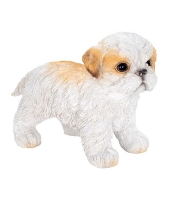 Figura decorativa de perro en resina blanca, estilo bohemio, ideal para amantes de los animales y decoración
