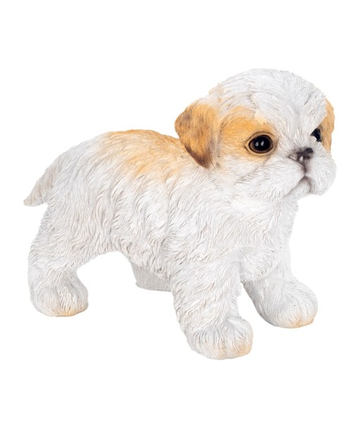 Figura decorativa de perro en resina blanca, estilo bohemio, ideal para amantes de los animales y decoración