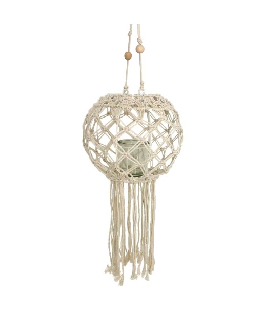 Portavelas Colgante de Macramé Bohemio para Decoración del Hogar, Accesorios de Estilo Único y Elegante