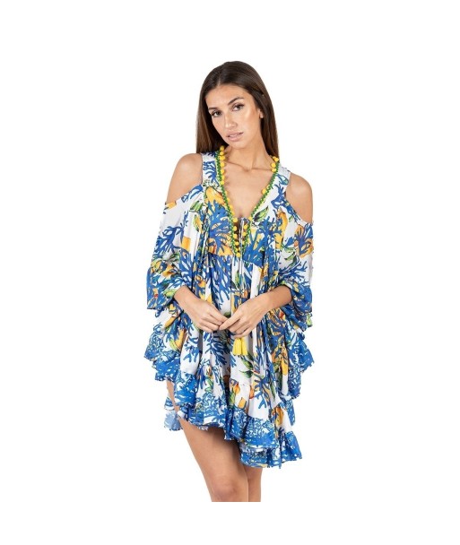 Isla Bonita Moda By SIGRIS - Vestido Corto de Moda Mujer para Todas las Ocasiones