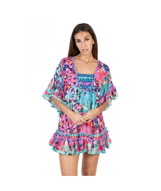 Isla Bonita Moda By SIGRIS - Vestido Corto de Moda Mujer para Todas las Ocasiones
