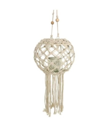 Portavelas Colgante de Macramé Bohemio para Decoración del Hogar, Accesorios de Estilo Único y Elegante