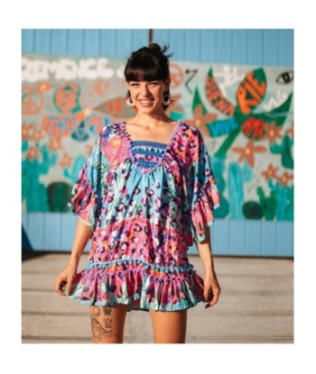 Isla Bonita Moda By SIGRIS - Vestido Corto de Moda Mujer para Todas las Ocasiones