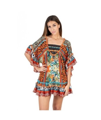Isla Bonita Moda By SIGRIS - Vestido Corto de Moda Mujer para Todas las Ocasiones