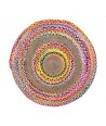 Alfombra algodon y yute multicolor