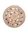 Alfombra yute/colores 90cm red