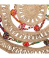Alfombra yute/colores 90cm red