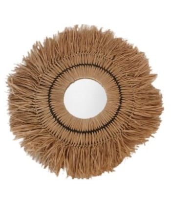 Espejo Decorativo Natural de Palma y Hierba Marina, Diseño Único para Estilo Bohemio y Elegante en Tu Hogar