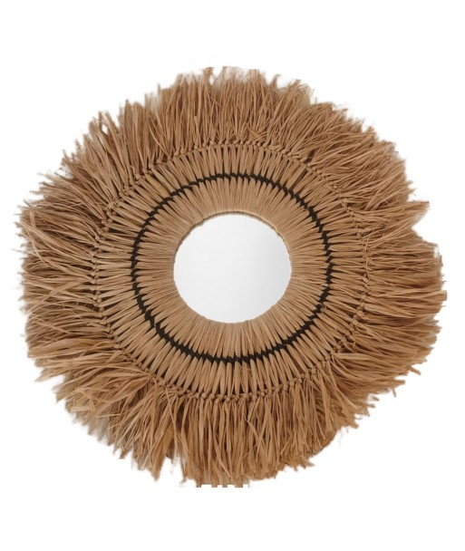 Espejo Decorativo Natural de Palma y Hierba Marina, Diseño Único para Estilo Bohemio y Elegante en Tu Hogar