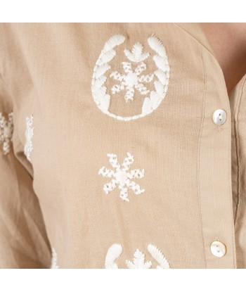 Isla Bonita Moda By SIGRIS - Camisa de Algodón 100% para Mujer, Estilo Glam