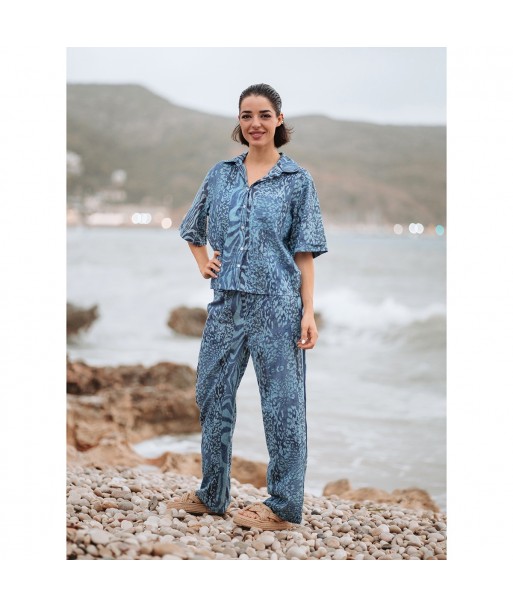 Isla Bonita Moda By SIGRIS - Pantalón de Mujer de Invierno, Estilo Animal Print, Alta Calidad
