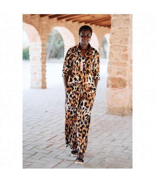 Isla Bonita Moda By SIGRIS - Pantalón de Mujer de Invierno, Estilo Animal Print, Alta Calidad