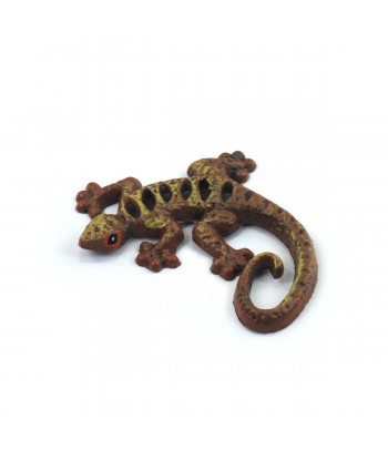 Figura lagarto rombos hierro colado 11 cm - Decorandgo