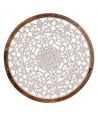 ORIGEN Home Decor - Adorno Mosaico  Adorno Pared | Placas De Madera Blanco - 85x4x85 cm