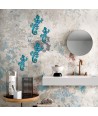 ORIGEN Home Decor - Adorno pared lagarto  Adorno Pared | Jardin Azul - 1x19x39 cm