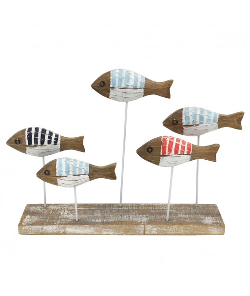 ORIGEN Home Decor - Adorno sobremesa peces  Figuras | Marinero Azul - 27x7x40 cm