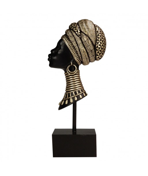 ORIGEN Home Decor - Cabeza africana  Figuras | Africanas Y Elefantes Marrón - 28x6x13 cm