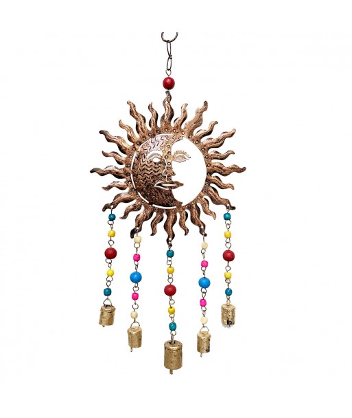 ORIGEN Home Decor - Colgante Sol  Decoracion | Colgantes Metal Dorado - 55x2x25 cm