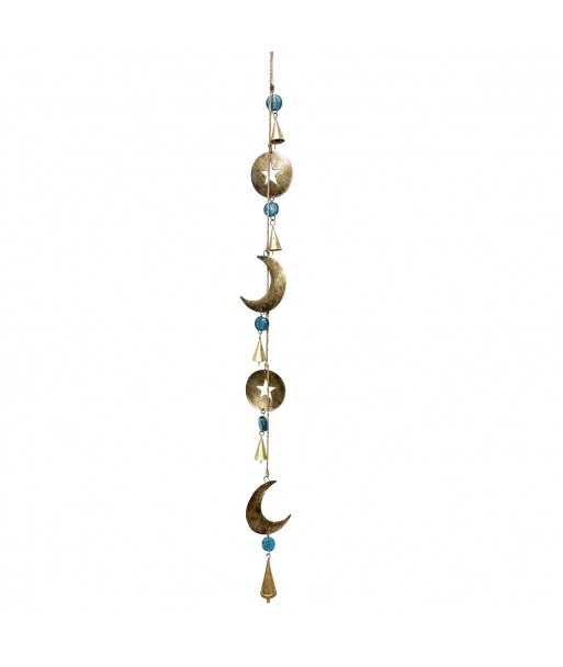 ORIGEN Home Decor - Colgante Sol-Luna  Decoracion | Colgantes Metal Dorado - 95x2x8 cm