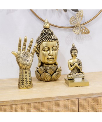 ORIGEN Home Decor - Figura Buda  Figuras | Budas Dorado - 27x13x13 cm