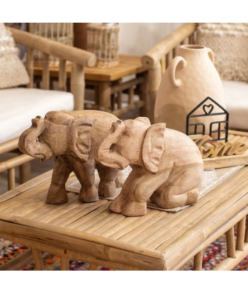 ORIGEN Home Decor - Figura Elefante  Figuras | Africanas Y Elefantes Marrón - 20x8x29 cm