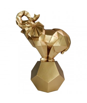 ORIGEN Home Decor - Figura Elefante  Figuras | Varios Dorado - 27x11x19 cm