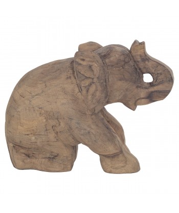 ORIGEN Home Decor - Figura Elefante Sentado  Figuras | Africanas Y Elefantes Marrón - 20x8x26 cm