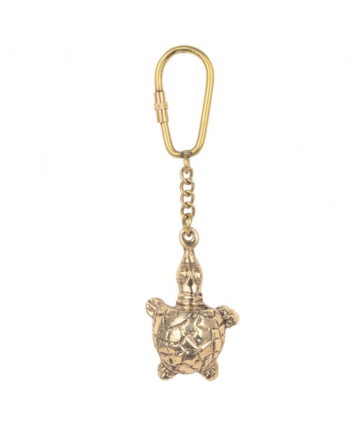 ORIGEN Home Decor - Llavero tortuga   Decoracion | Nautico Dorado - 1x3x11 cm