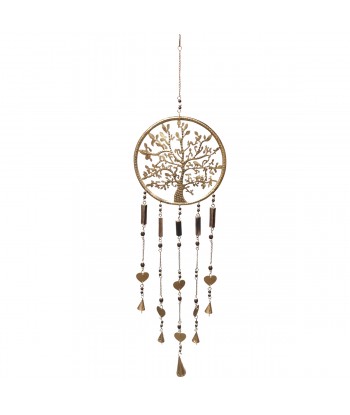 ORIGEN Home Decor Adorno Movil arbol de vida Colgantes Metal | Colgante de metal Dorado - 35x8x1cm