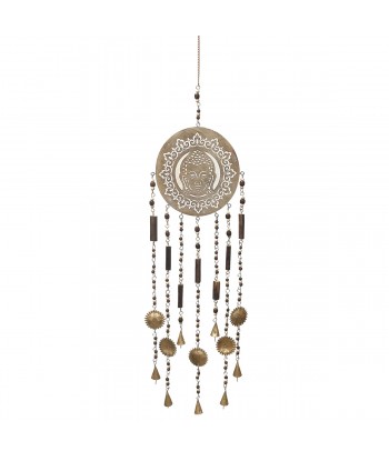 ORIGEN Home Decor Adorno Movil Buda Colgantes Metal | Colgante de metal Dorado - 35x8x1cm
