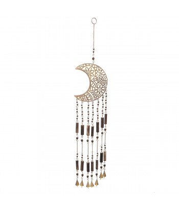 ORIGEN Home Decor Adorno Movil Luna Colgantes Metal | Colgante de metal Dorado - 35x7x2cm