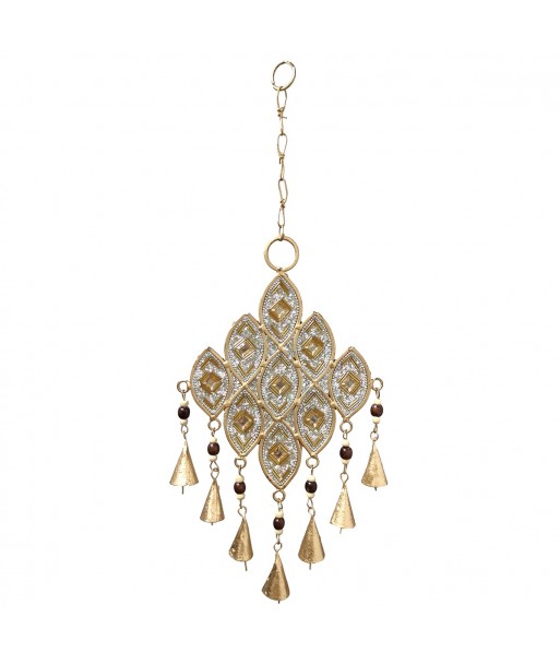 ORIGEN Home Decor Adorno Movil Mosaico Colgantes Metal | Colgante de metal Dorado - 20x9x2cm