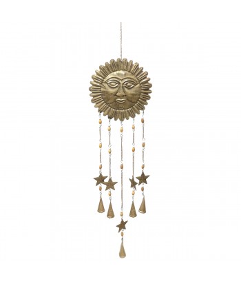 ORIGEN Home Decor Adorno Movil Sol Colgantes Metal | Colgante de metal Dorado - 40x10x1cm