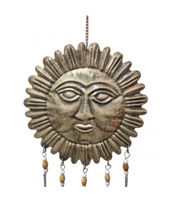 ORIGEN Home Decor Adorno Movil Sol Colgantes Metal | Colgante de metal Dorado - 40x10x1cm