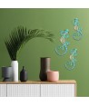 ORIGEN Home Decor Adorno Pared Lagarto Jardin | Adorno Pared Jardín Verde - 2x46x20cm