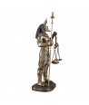 ORIGEN Home Decor Anubis Sosteniendo Bascula Bronce | Figura Diosa Verde - 27x15x11cm
